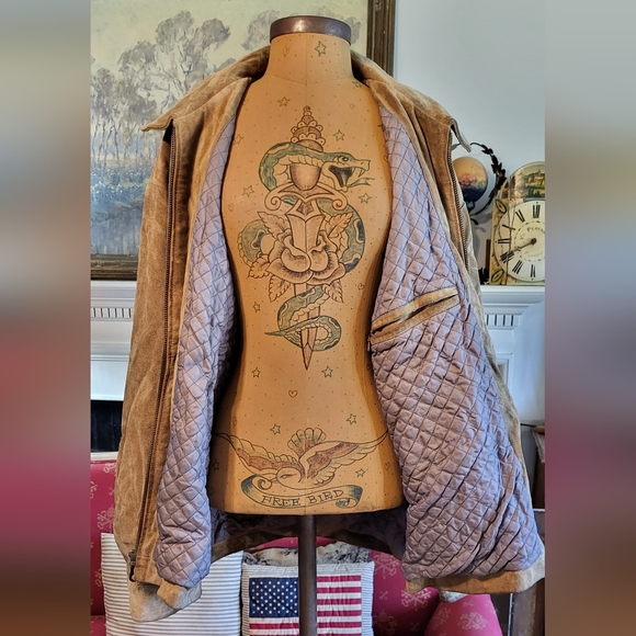 Men's Structure Tan Suede Jacket Size M - Picture 8 of 14